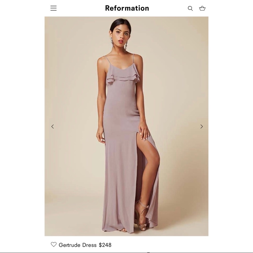 Reformation Gertrude Dress in Waterlily